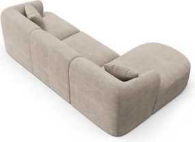 Jasnobrązowy sztruksowy narożnik (lewostronny/z szezlongiem) Campi – Cosmopolitan Design