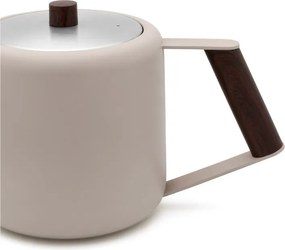 Beżowy dzbanek do herbaty ze stali nierdzewnej 1,1 l Duet Boston – Bredemeijer