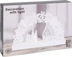 Bożonarodzeniowa dekoracja świecąca Winter dream, 32 x 22 x 5,5 cm, 8 LED, ciepły biały