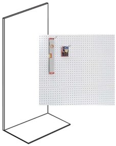 Regał sklepowy jednostronny, ścianki perforowane, 2200 x 1000 x 450 mm, podstawowy, antracyt