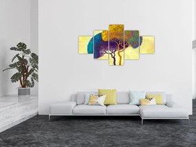 Obraz - Drzewa na wzgórzu (125x70 cm)