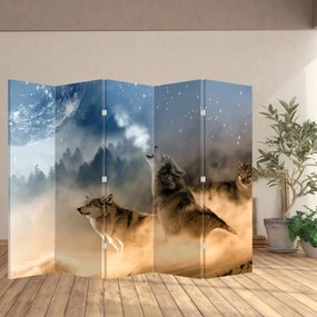 Parawan - Wilki wyjące do księżyca (210x170 cm)