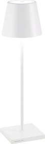 Lampa stołowa LED Poldina Pro White, akumulatorowa i ściemnialna, do 12 h pracy, do użytku zewnętrznego, IP65