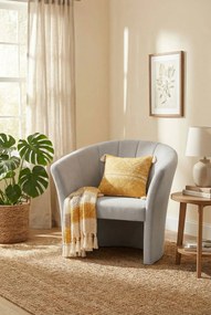 Szary nowoczesny fotel kubełkowy W0-F83