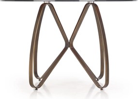 Designerski stół z okrągłym blatem ze szkła Lungo