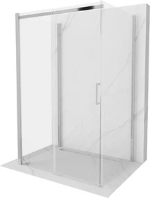 Mexen Omega-3S kabina prysznicowa 3-ścienna, rozsuwana 100 x 80 cm, transparent, chrom - 825-100-080-01-00-3S