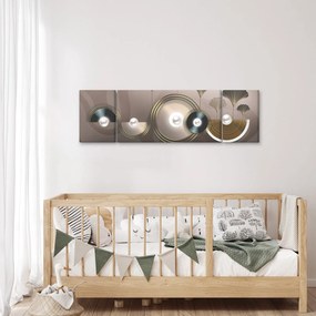 Obraz - Złotobrązowa abstrakcja (170x50 cm)