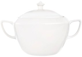 Miska do zupy z pokrywką MONA, kwadratowa, porcelana, 33 x 24 cm