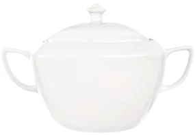 Miska do zupy z pokrywką MONA, kwadratowa, porcelana, 33 x 24 cm
