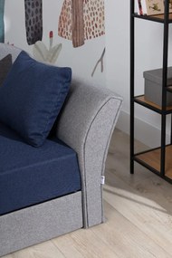 Sofa rozkładana z funkcją spania AGA szara/czarna prawa ELTAP