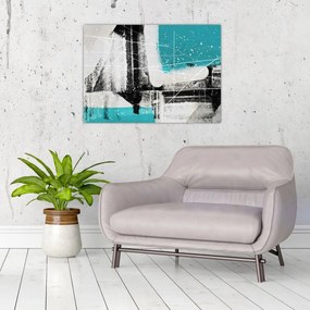 Obraz - Turkusowa abstrakcja (70x50 cm)