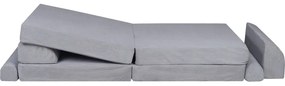 Slimcord sztruksowa sofa dziecięca, szara - meowbaby®