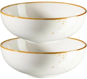 Mäser 2-częściowy zestaw misek Pintar Whitebrązowe kropki 22 cm