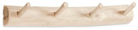 Wieszak ścienny z litego drewna tekowego w naturalnym kolorze 63 cm Gaillech – Kave Home