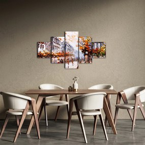 Obraz - Życie w mieście (125x70 cm)
