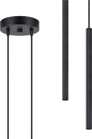Lampa wisząca nowoczesny Arche, stal - 2 źródło - L.15 x H.118 cm - czarny