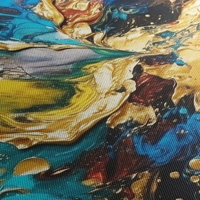 Obraz - Teksturowany obraz olejny (z zegarem) (90x30 cm)