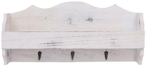 Biały wieszak ścienny z półką K8-T96