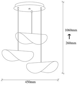 Lampa wisząca w czarno-złotym kolorze z metalowym kloszem ø 45 cm Sivani – Opviq lights