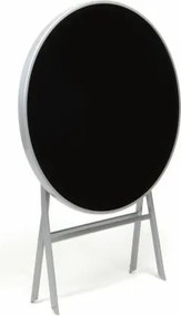 Garden Bistro stół składany z blatem szklanym - srebrny