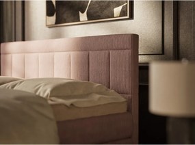 Fioletowe łóżko kontynentalne ze schowkiem 160x200 cm Caya – Maison de Rêve