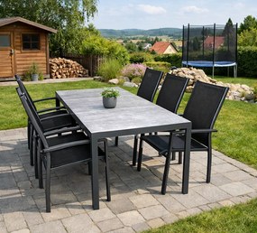 Doppler BERGAMO EXPERT - aluminiowy zestaw wypoczynkowy 6+1