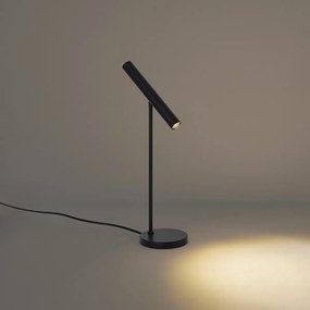 Nowoczesna lampa stołowa czarna z wbudowaną diodą LED i ściemniaczem dotykowym - Neva