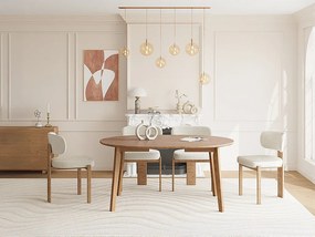 Stół do jadalni, rozkładany, dla 4-8 osób, fornir dębowy - Naturalny - MARIZEL