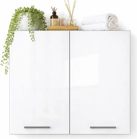 Szafka Ścienna Biały Do Łazienki Połysk C6-E70