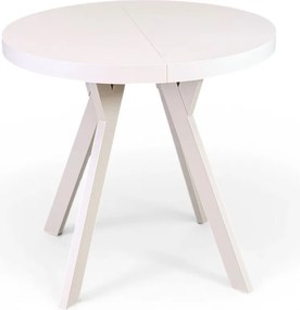 Stół okrągły rozkładany Ø 80/130 cm KASZMIR Nogi metal Y kaszmirowy