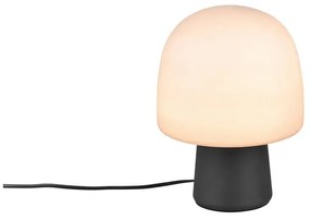 Czarno-biała lampa stołowa ze szklanym kloszem (wysokość 27 cm) Steen – Trio