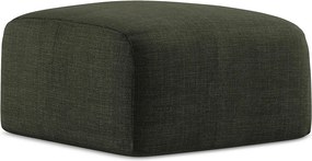 Pufa - z tkaniny strukturalnej - oliwkowy - LEILA