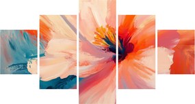 Obraz - Malowany kwiat (125x70 cm)