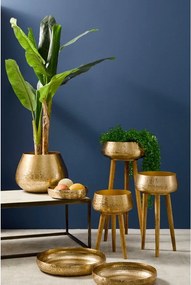 Metalowe ręcznie wykonane osłonki na doniczki zestaw 3 szt. ø 37,5 cm Varanasi – Bizzotto