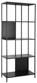 Czarny metalowy regał 75x180 cm Charleston – Støraa