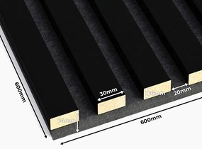 Panele akustyczne 6 szt. czarny mat N1-R04