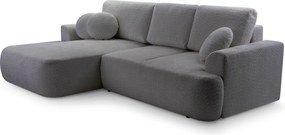 Masseno Narożnik FILO z funkcją spania i pojemnikiem na pościel Narozniki L, Rozkładana sofa - Szary, CORAL 80