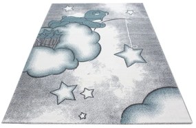 Dywan dziecięcy Kids Miś szaro-niebieski 200 cm x 290 cm