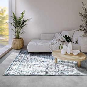 Jasnoniebieski dywan 120x160 cm Saveh Cream Blue – Elle Decoration