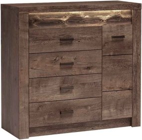 Komoda ZERI 108,5 cm do Salonu Sypialni Brązowy