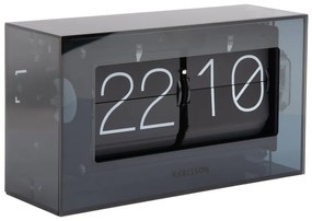 Karlsson 5976BK Designowe zegary ścienne/stołowe zfunkcją przewracania, czarne, 21 cm