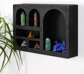 Czarna wielopoziomowa półka 35 cm Cry – Kalune Design