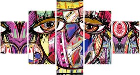 Obraz - Street art - sowa (125x70 cm)