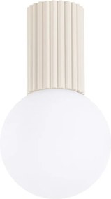 Kremowa lampa sufitowa ze szklanym kloszem ø 12 cm Orbital – Sollux