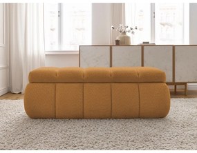 Ławka z materiału bouclé w kolorze ochry – Bobochic Paris