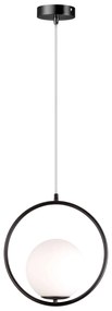 Lampa Sufitowa Wisząca Szklana Kula  G110-1W Czarna