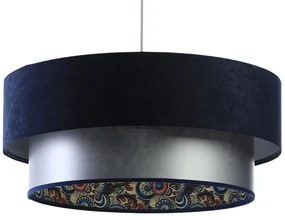 Lampa wisząca DOUBLE MIX 60 granatowa/srebrna BPS KONCEPT