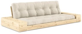 Szarobeżowa lniana rozkładana sofa 244 cm Base – Karup Design