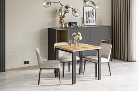 Stół do jadalni w stylu industrialnym Garant dąb wotan