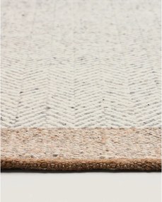 Beżowy wełniany chodnik dwustronny/tkany ręcznie 80x200 cm Nifelia – Kave Home